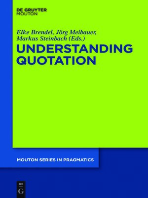 cover image of Understanding Quotation